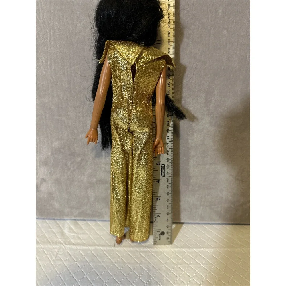 Cher Doll‎ MEGO 1975 w/ Gold Jumpsuit Clothing Vintage movable Hands